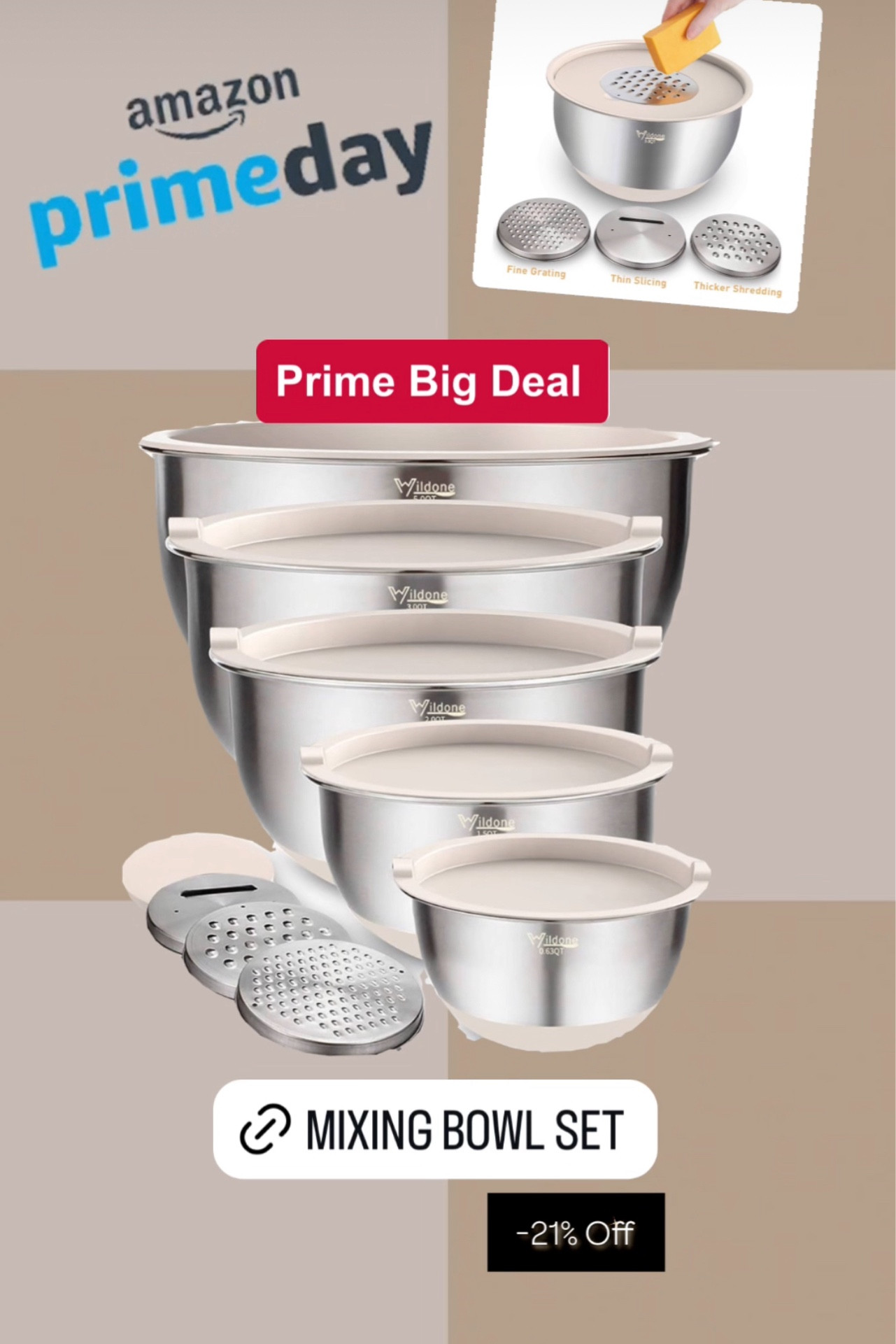 Amazon prime day mega deal! 5 pc mixing bowl set with silicon non slick bottoms

#LTKHome #LTKxPrimeDay #LTKSaleAlert
