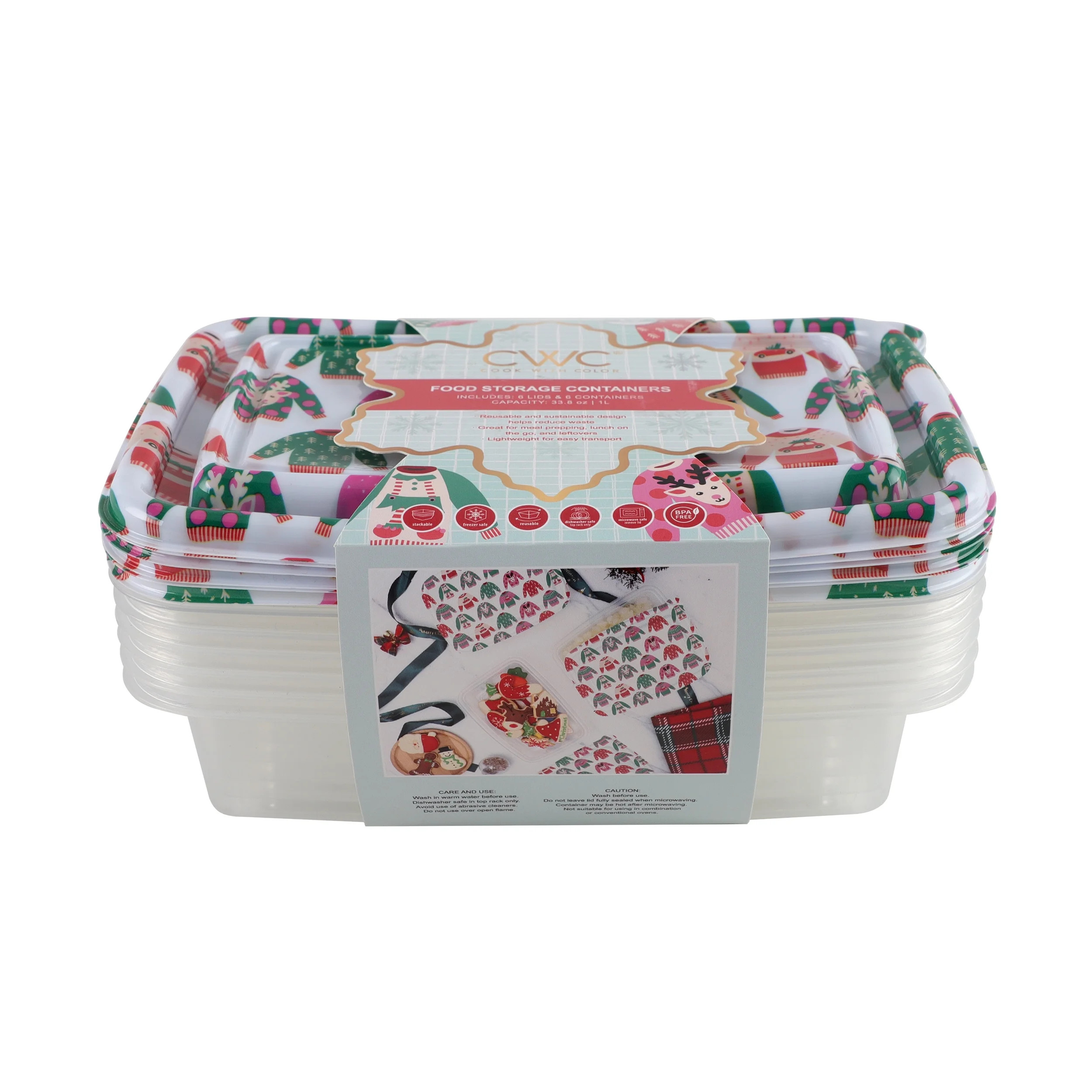 12 PC PRINTED FOOD STORAGE-SWEATER | Walmart (US)