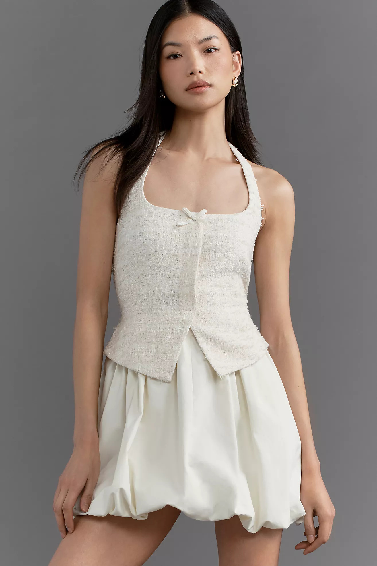 ASTR The Label Giavanna Halter Twofer Mini Dress | Anthropologie (US)
