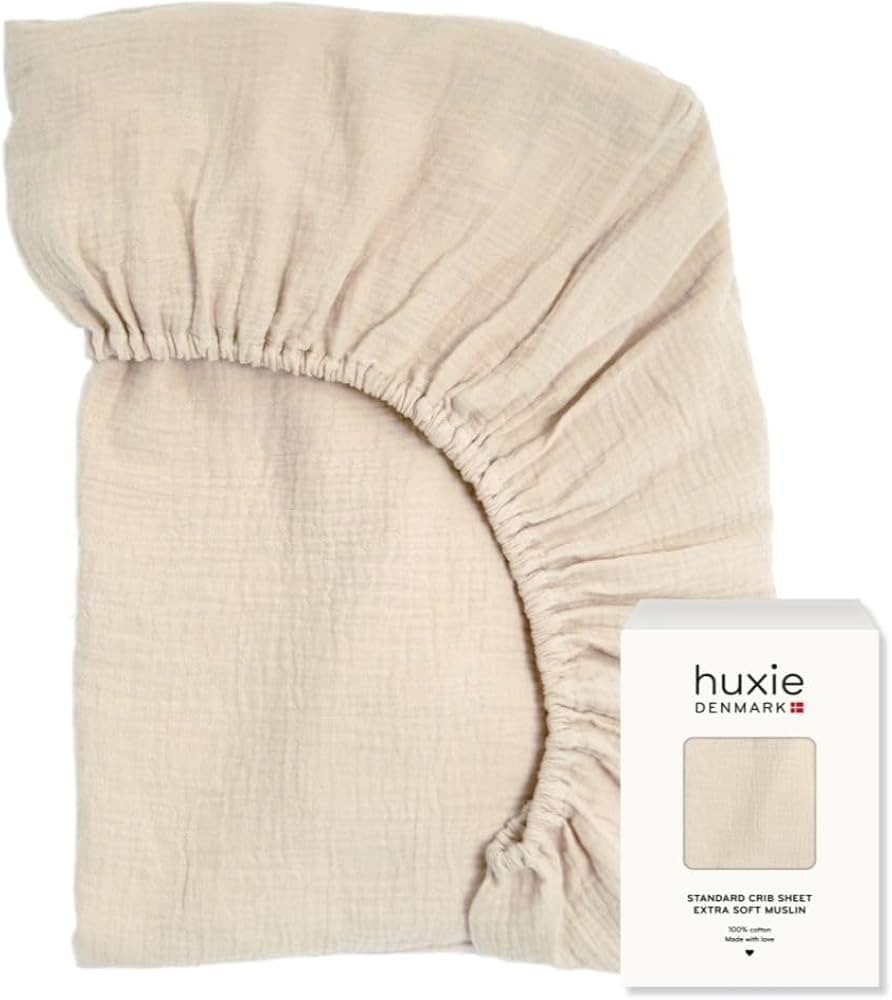 Crib Sheets – Organic Cotton Muslin Fitted Crib Sheet – Standard Size for Baby Boy and Baby G... | Amazon (US)