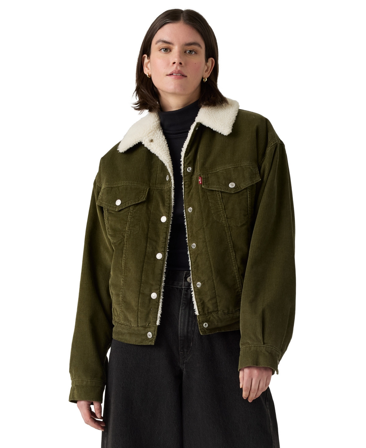 Levi's Women's 90s Trucker Long Sleeve Jacket - Green | Macy's