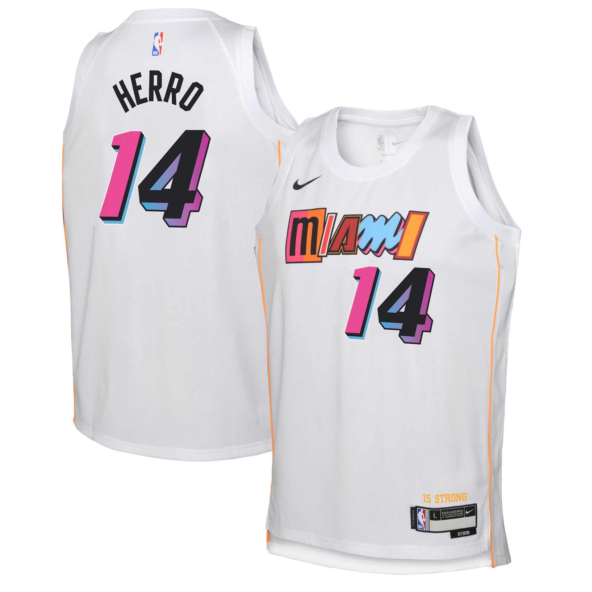 Youth Miami Heat Tyler Herro Nike White 2022/23 Swingman Jersey - City Edition | NBA store