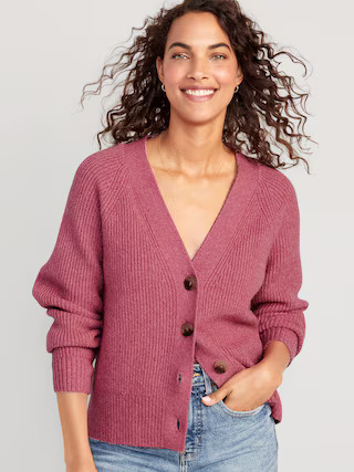 Shaker-Stitch Cardigan Sweater for Women | Old Navy (US)