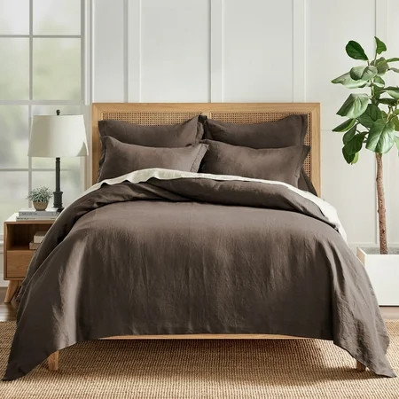 Levtex Home - 100% Linen - Queen Duvet Cover - Washed Linen - Cocoa - Duvet Cover Size (90x94in.) | Walmart (US)