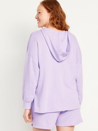Oversized French-Terry Tunic Hoodie | Old Navy (US)