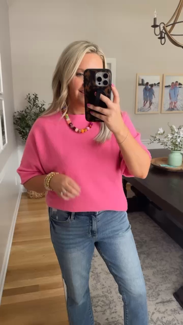 This top is such a fun pop of color for spring!! I love the bright pink and the easy, relaxed fit, it is one of those pieces that instantly makes your outfit feel happy and put together. Paired with denim, it is such an easy go to look.

Wearing size small.

spring outfit ideas pink top outfit casual spring outfit denim outfit ideas everyday style colorful spring outfit comfy chic outfit womens spring fashion effortless outfit cute casual look lovelylifestyling

#LTKootd #LTKOver40 #LTKSeasonal