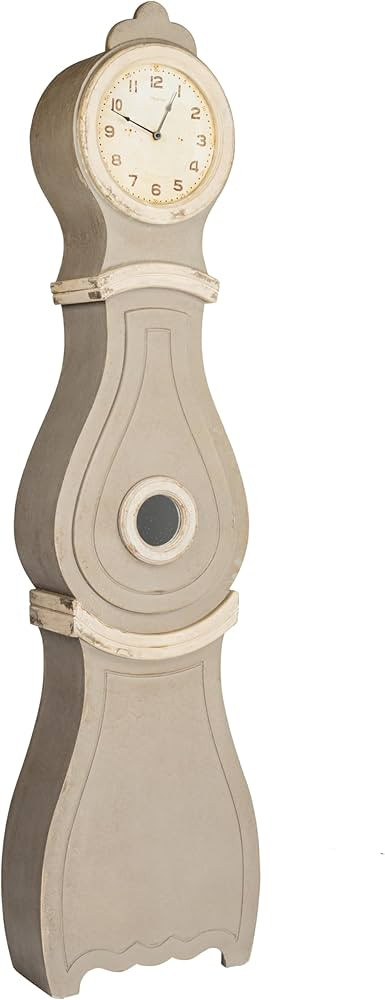 Creative Co-Op Distressed Grey Wood Grandfather Style Wall Clock | Amazon (US)