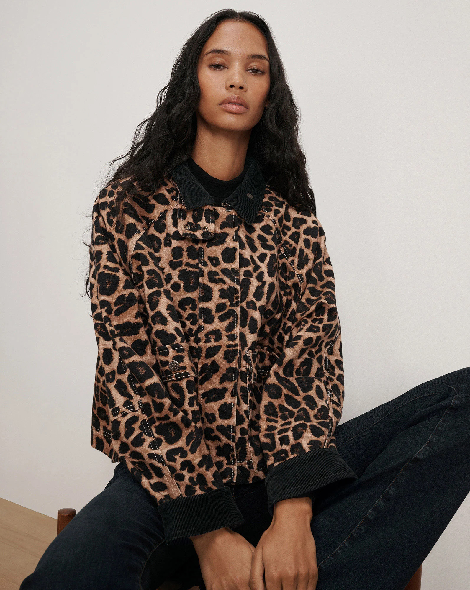 Arlo Leopard Chore Jacket | Veronica Beard