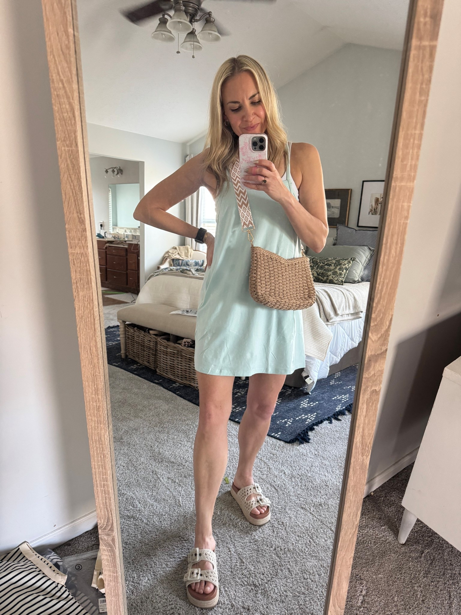 A comfy little dress in my little colors with built-in shorts, adjustable straps and pockets! 🙌  (TTS in a medium) 

#LTKOver40 #LTKootd #LTKTall