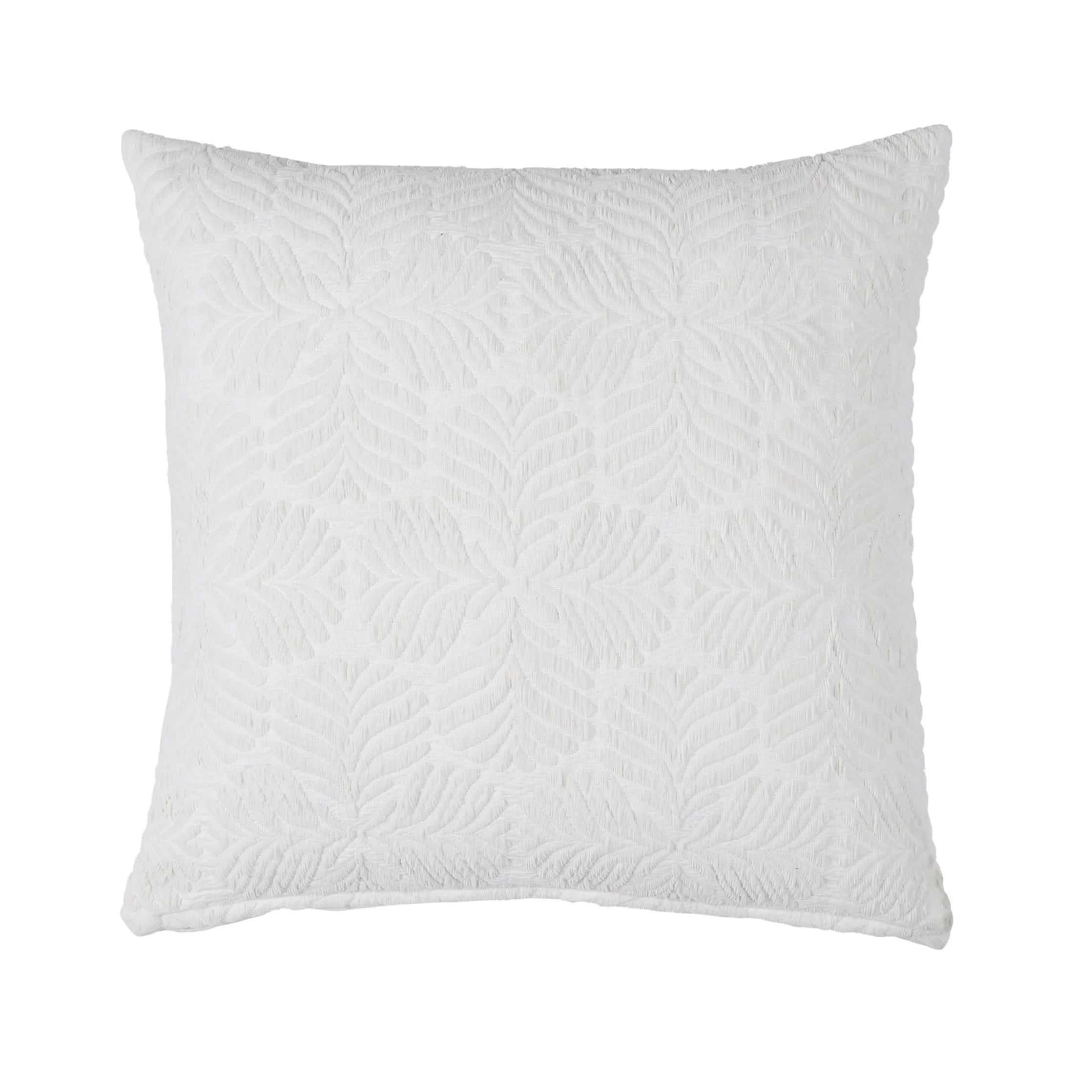 Better Homes & Gardens 20" x 20" Baker Fan Ivory Cotton Decorative Pillow | Walmart (US)