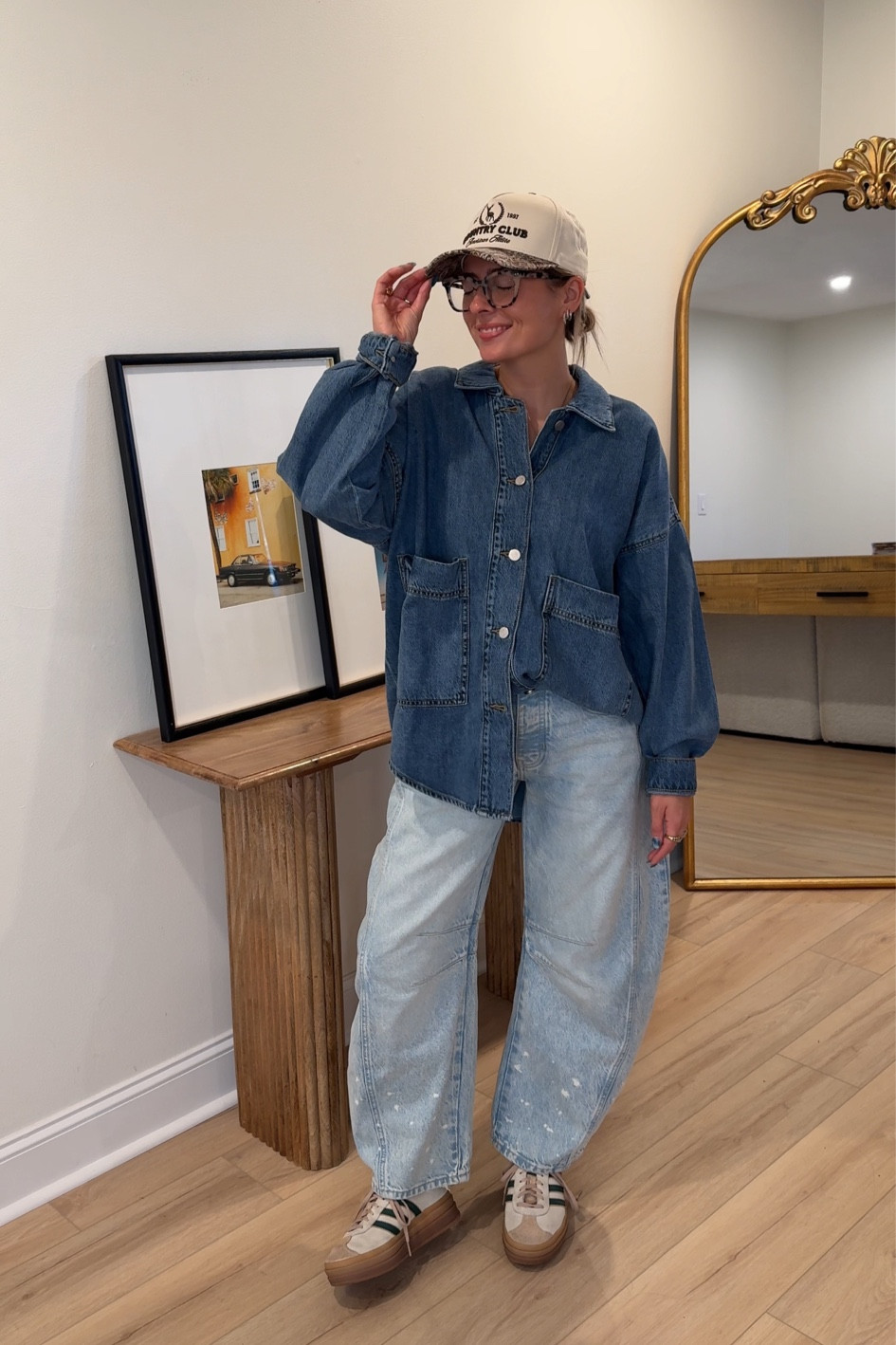 I’m wearing a size small in the shirt and 24 in the jeans. Both true to size for me! The hat is sold out rn so it won’t let me link but I’ll update asap. It’s from citrusy boutique on Amazon 🧚🏻 

#LTKfindsunder100 #LTKfindsunder50 #LTKstyletip