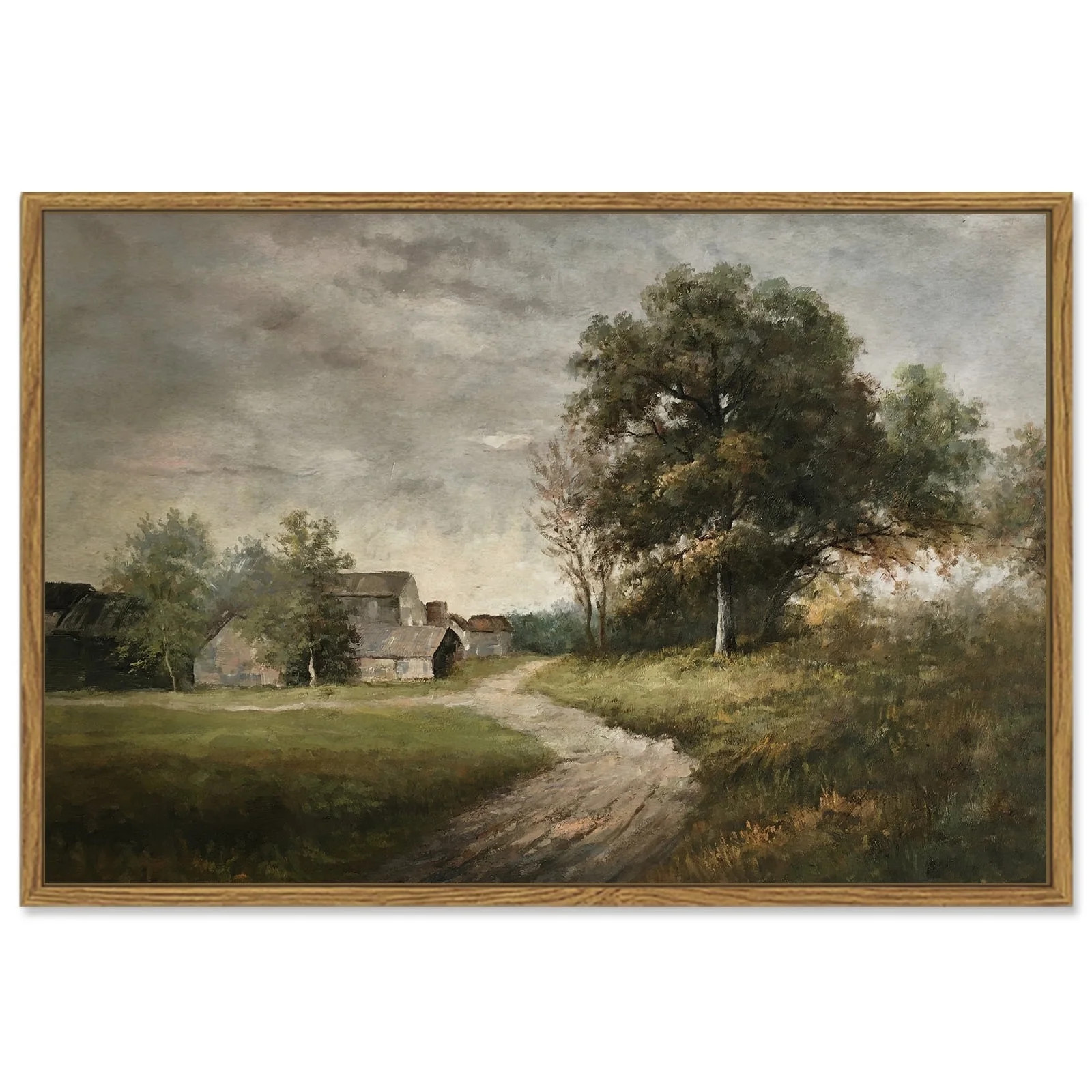Drsoum Framed 24x36in Vintage Landscape Wall Art Classical Painting Countryside Room Decor Natura... | Walmart (US)