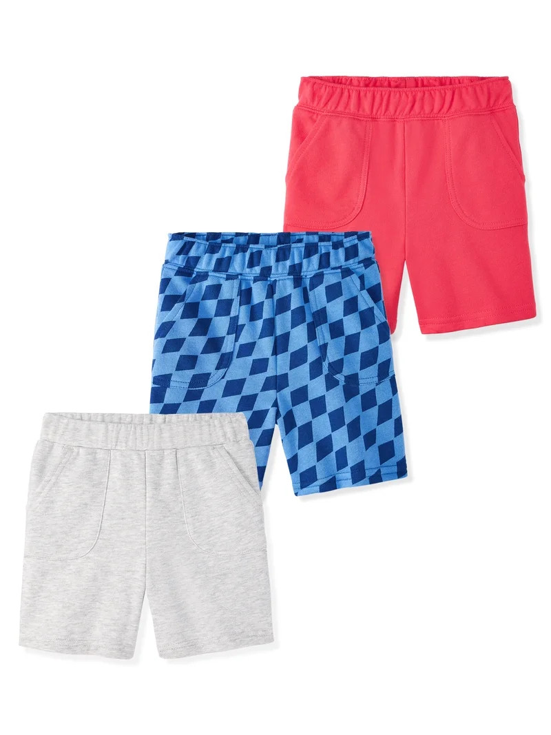 Garanimals Baby & Toddler Boy Cotton French Terry Pull-On Shorts, 3-Pack, 18M–6T | Walmart (US)