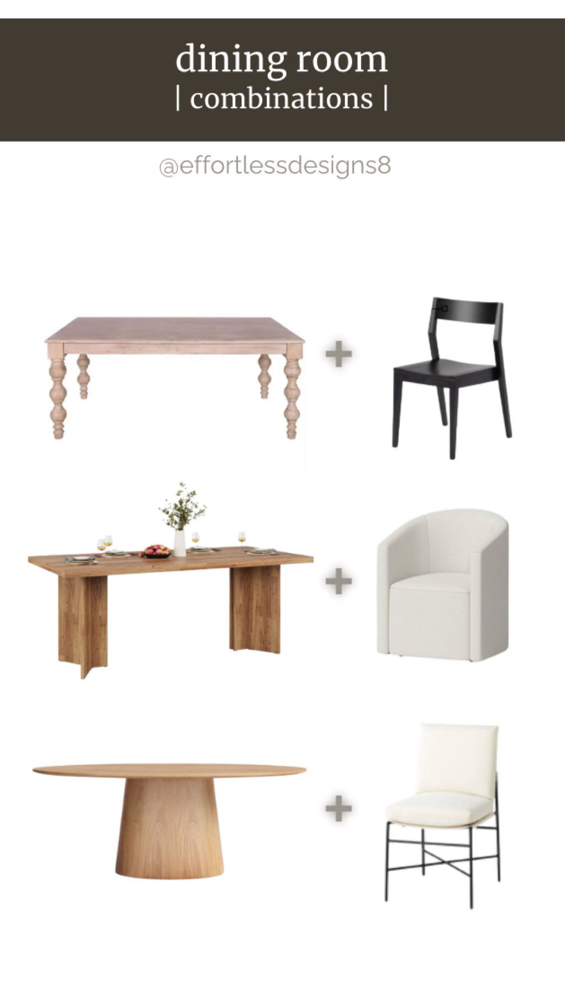 Dining table and dining chair combinations based on functionality and style.

#targethome #home #diningrooms #interiors

#LTKHome #LTKFamily