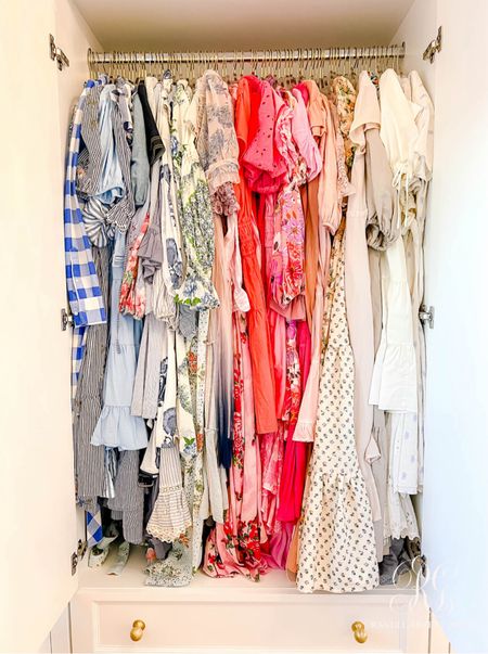 I love these acrylic hangers for you closet. They are stunning and give your closet a boutique feel. 
Use the gold hooks to hold belts and ties that match your dresses.


#LTKStyleTip #LTKHome #LTKFindsUnder50