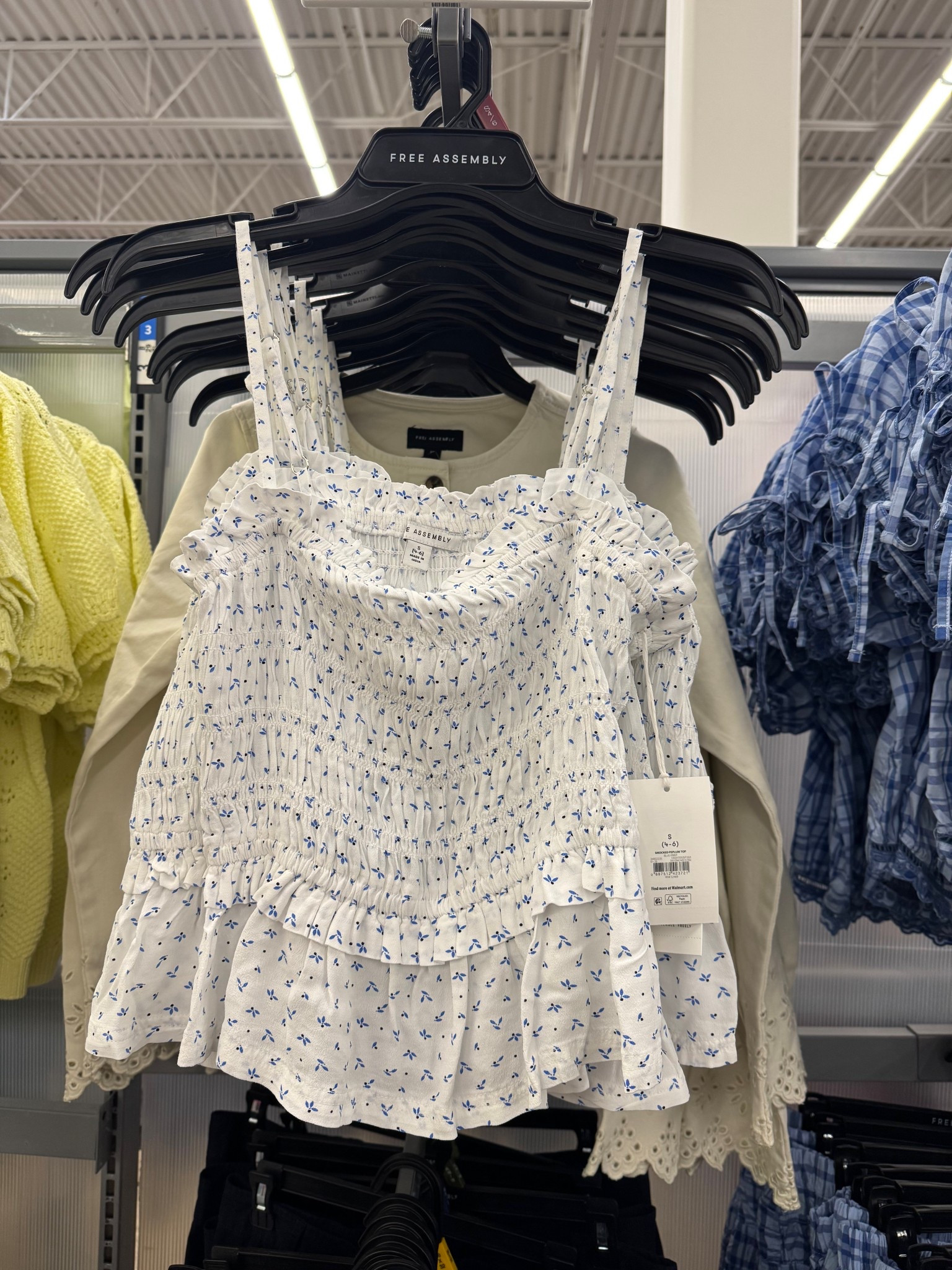 Walmart Free Assembly Women's Smocked Top with Peplum Hem, Sizes XS-XXL / summer top / summer outfit / spring fashion / spring outfit / date night outfit 

#LTKgrwm #LTKootd #LTKSeasonal