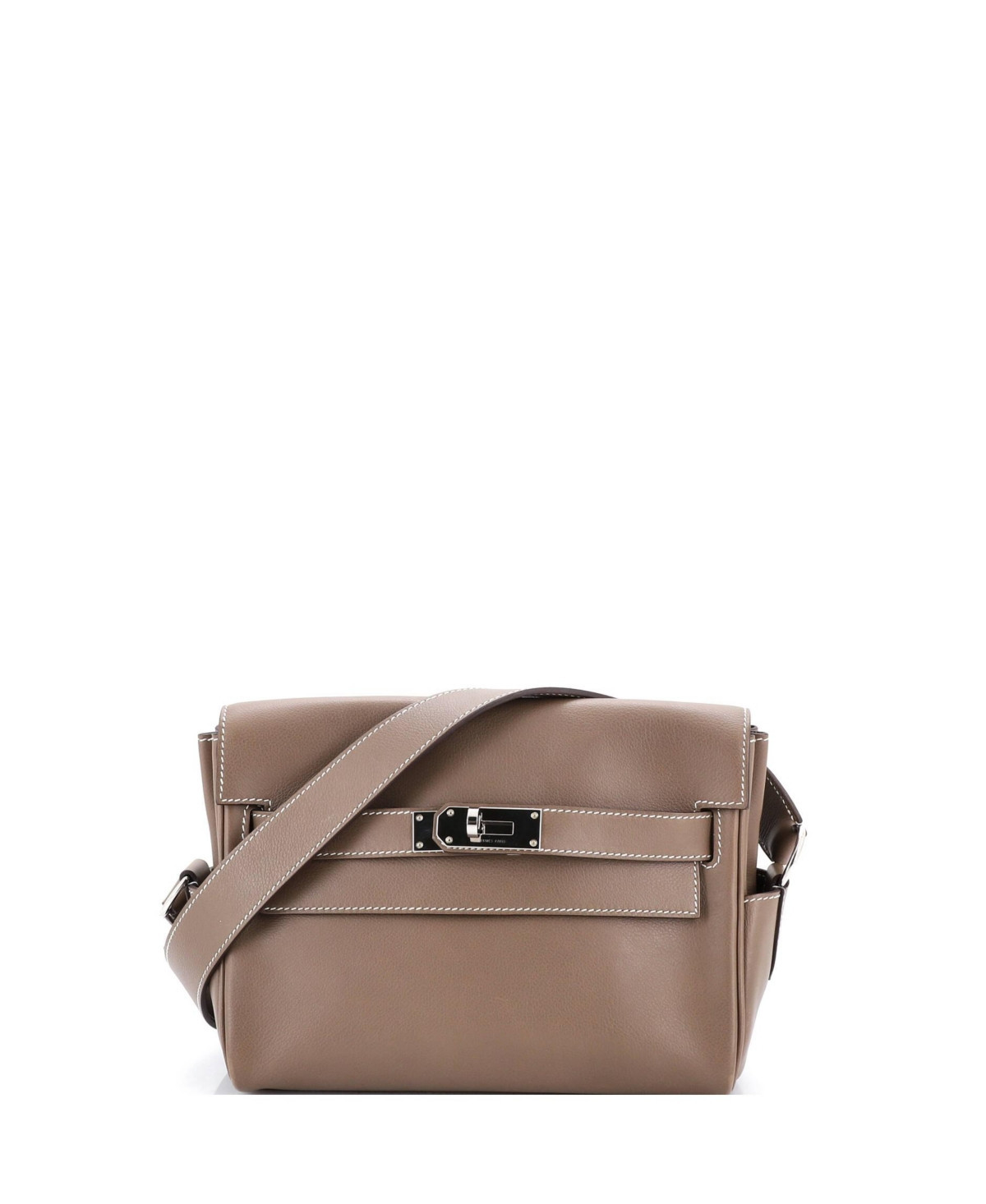 Pre-Owned HERMES Pm Kelly Messenger Bag Evercolor - Brown | Macy's
