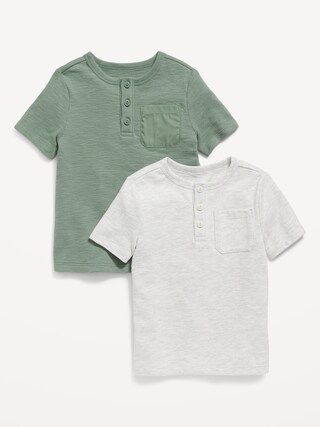 Unisex Textured-Knit Short-Sleeve Pocket Henley T-Shirt 2-Pack for Toddler | Old Navy (US)