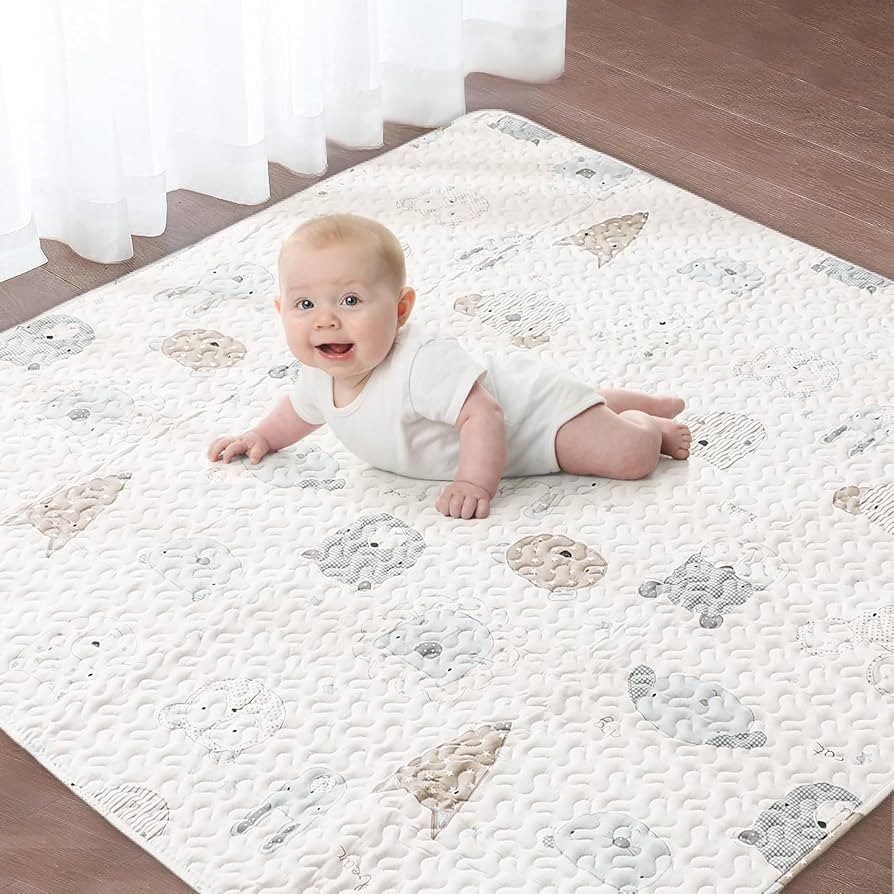 bopoobo Baby Play Mat 50" X 50", Baby Playpen Mat for Floor Non-Slip Washable Compatible with TOD... | Amazon (US)