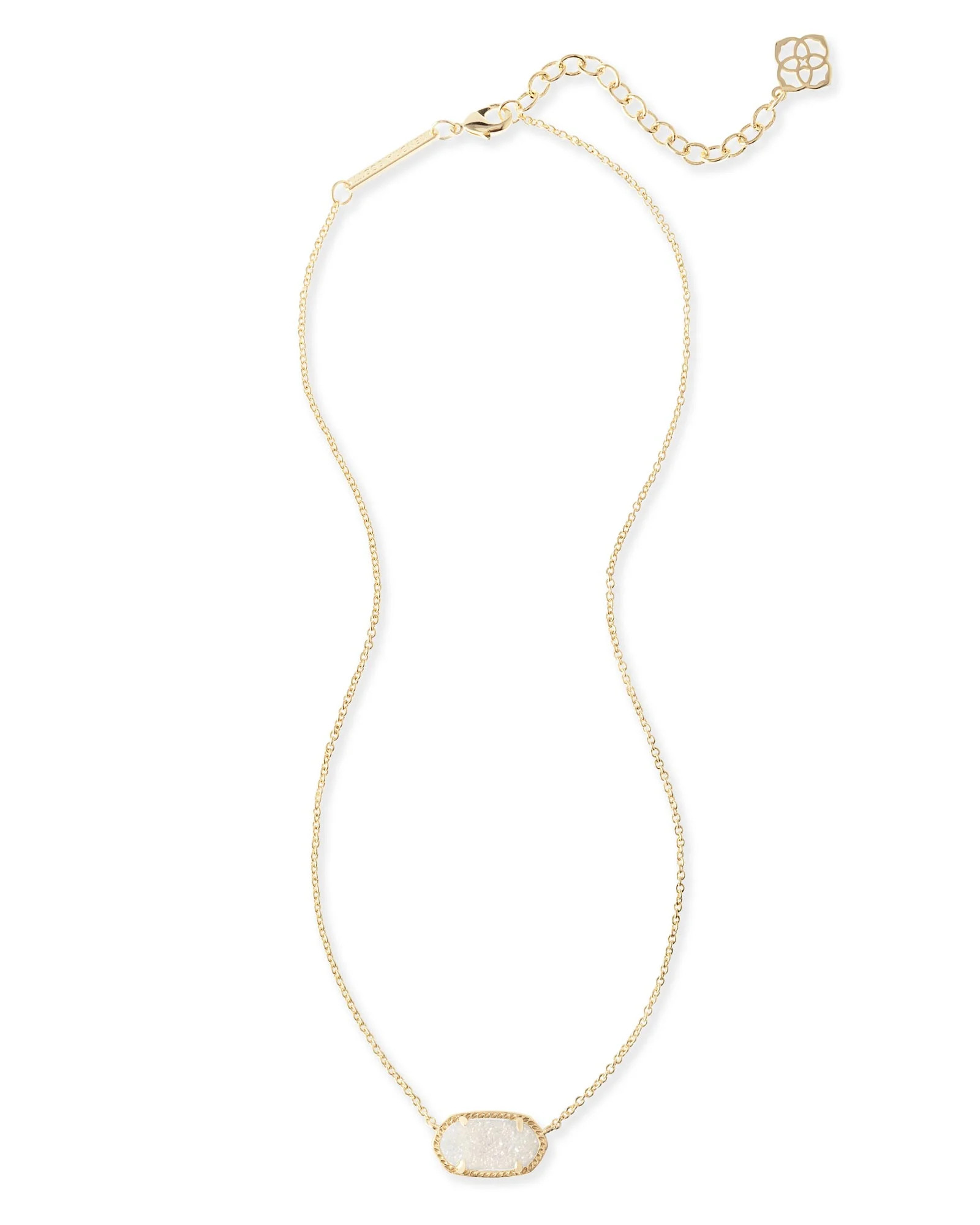 Elisa Gold Pendant Necklace in Iridescent Drusy | Kendra Scott