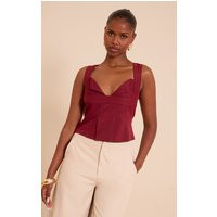 Deep Red Layered Corset | PrettyLittleThing US