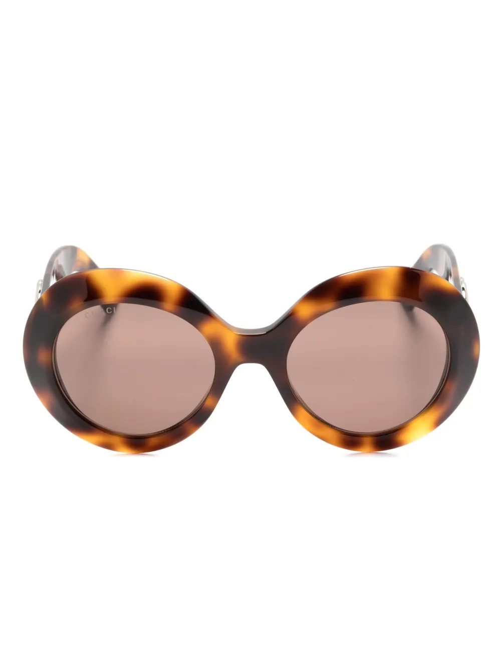 Gucci Eyewear round-frame Sunglasses | Brown | FARFETCH | Farfetch Global