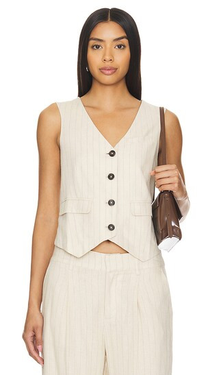 Timeless Vest in Vineyard Stripe | Revolve Clothing (Global)