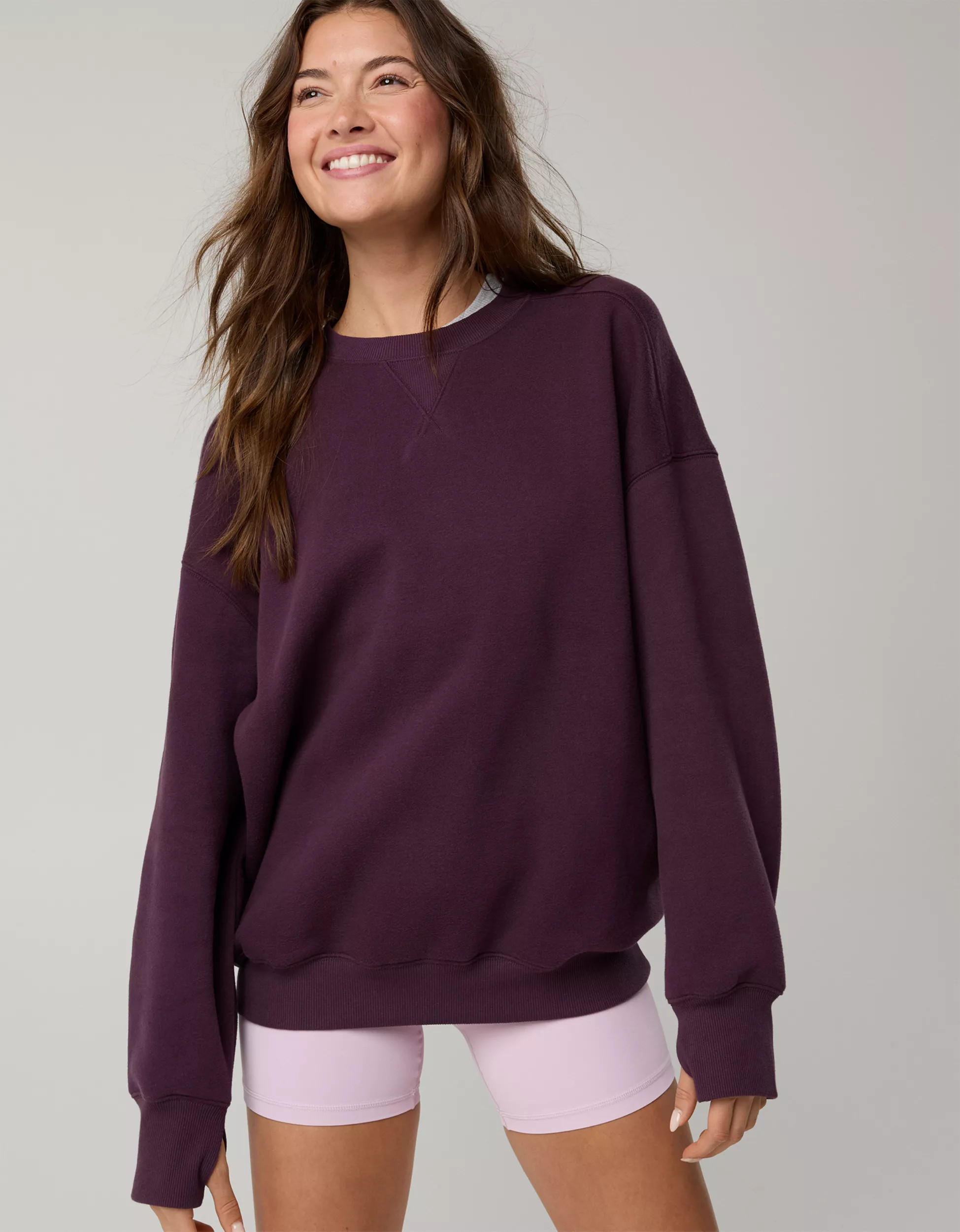 OFFLINE By Aerie Cloud Fleece Oversized Crewneck | Aerie