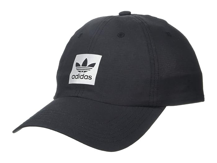 adidas Originals Originals Night Relaxed Adjustable Strapback Cap (Black/Reflective) Caps | Zappos