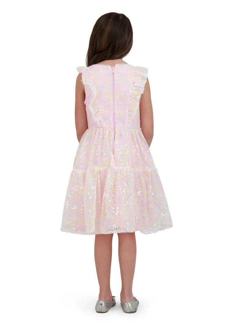 Kensie Girl Sequin Ruffle Special Occasion Dress, Sizes 4-16 | Walmart (US)