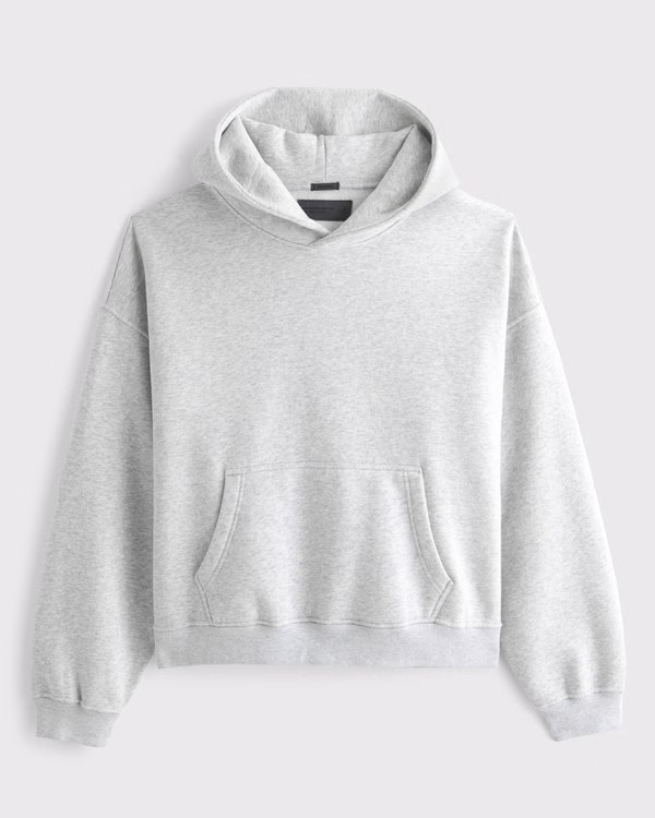 Cropped Essential Popover Hoodie | Abercrombie & Fitch (UK)