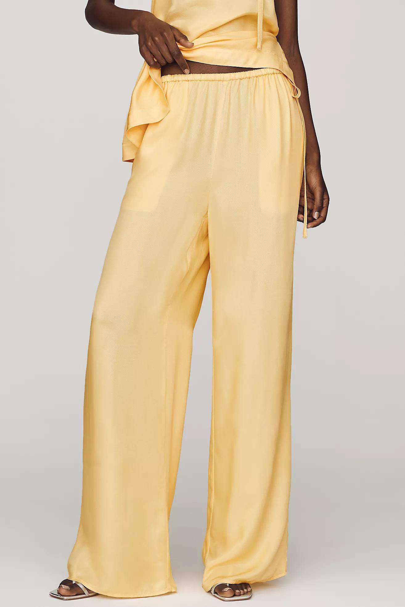 By Anthropologie Silky Wide-Leg Pants | Anthropologie (US)