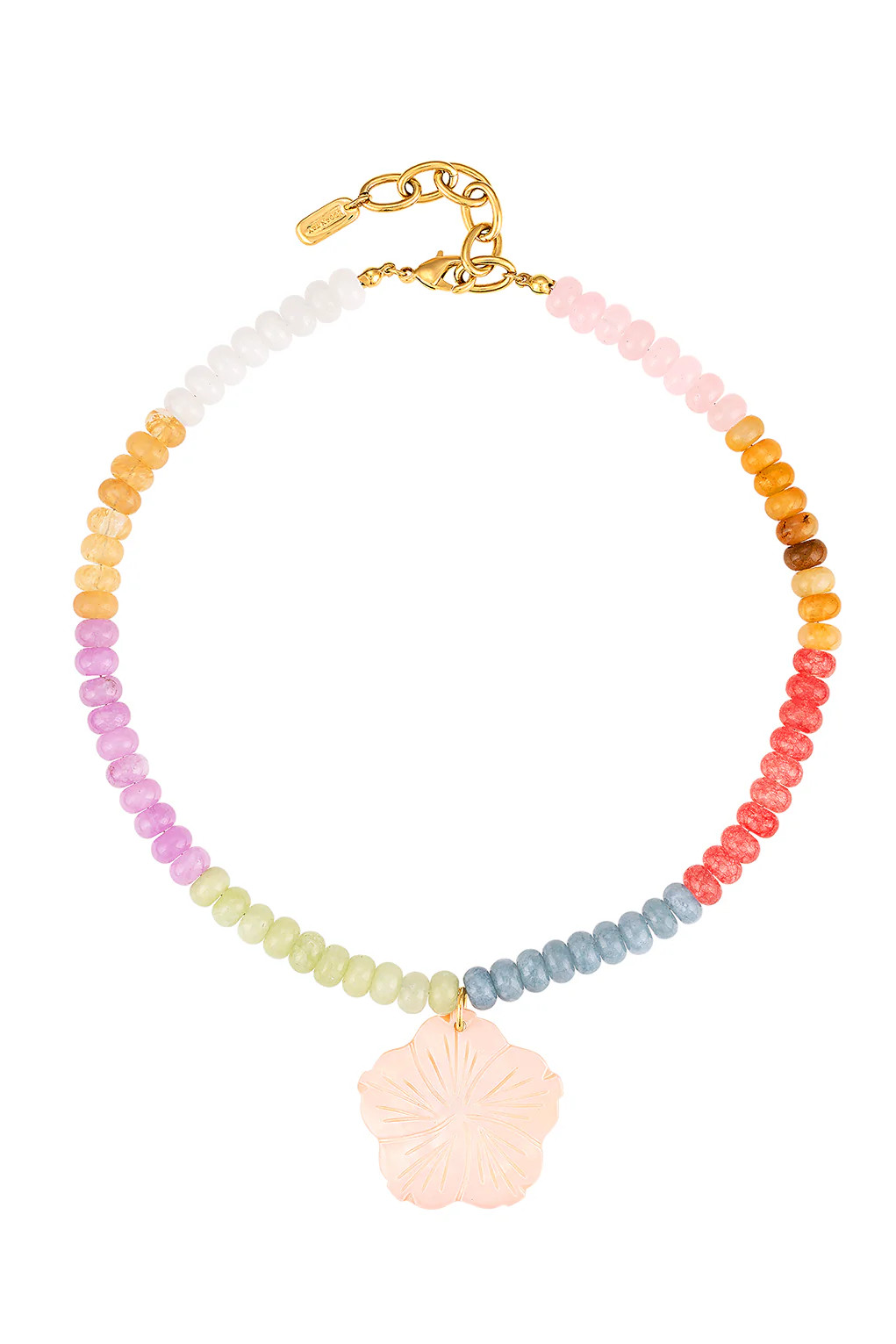 Logan Tay Flower Necklace Pearl Rainbow | Beach Riot | Beach Riot