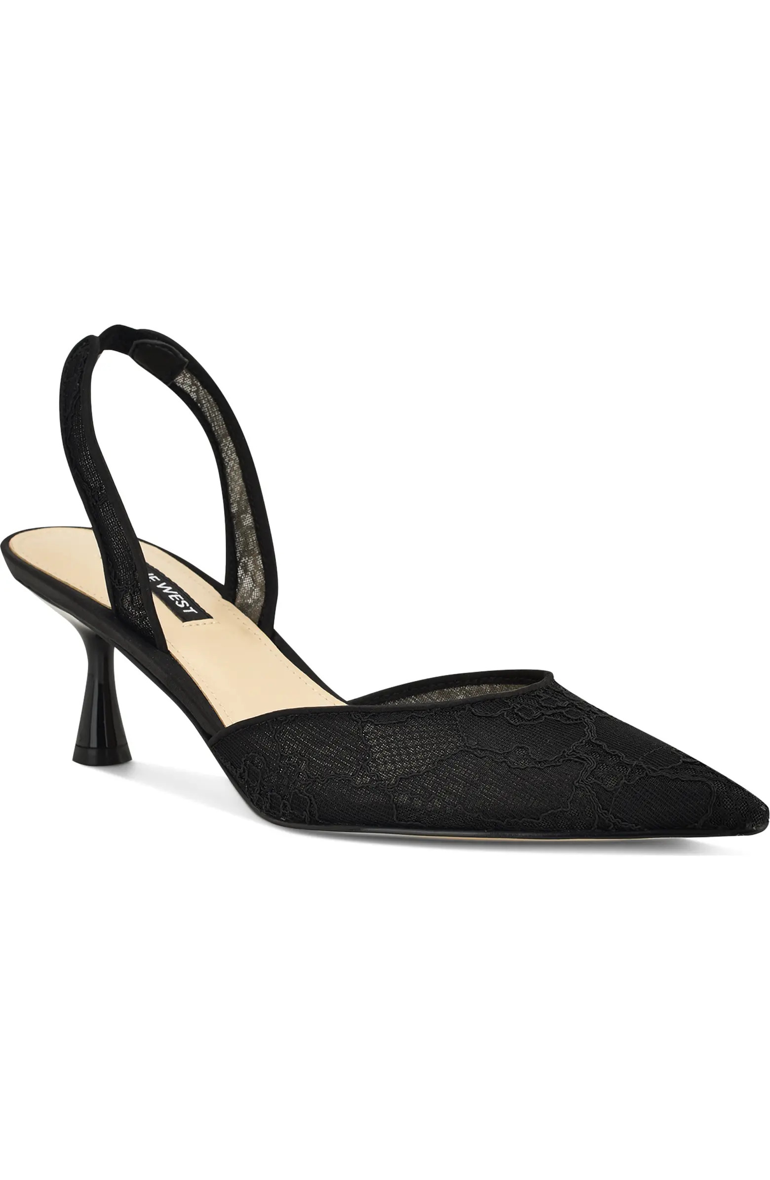 Rizze Slingback Pointed Toe Kitten Heel Pump (Women) | Nordstrom