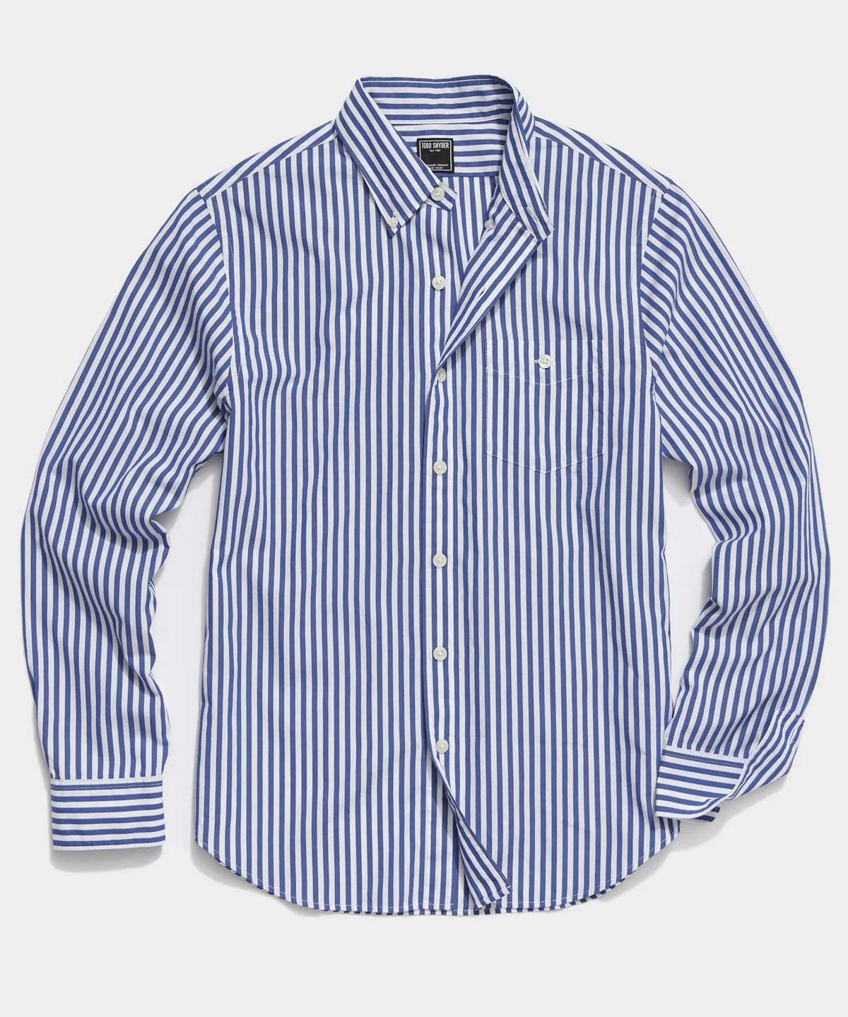 Slim Fit Favorite Poplin Shirt in Banker Stripe | Todd Snyder
