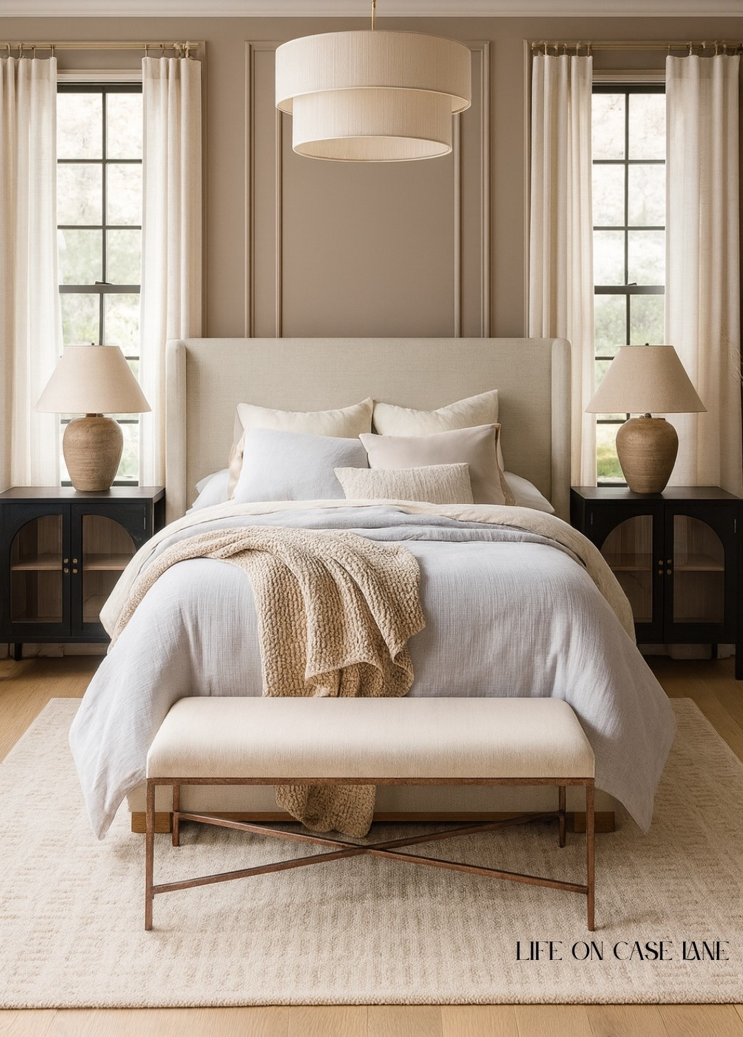 Affordable furniture, bedroom chandelier, Target nightstand, end of bed bench, Primary bedroom furniture, master bedroom, guest bedroom, traditional bedroom, transitional bedroom, nightstand, upholstered bed, area rug, bedroom bench, bedroom chandelier, lamp, bedroom lamp, neutral bedroom, curtains, neutral curtains, triple pleat pinch curtains, affordable furniture, good quality furniture, wayfair, Loloi,  green bedroom, end of bed bench, neutral rug, son bedroom, boy bedroom, male bedroom, man bedroom, ceiling fan, throw pillow, lumbar pillow

#LTKOver40 #LTKHome #LTKSaleAlert