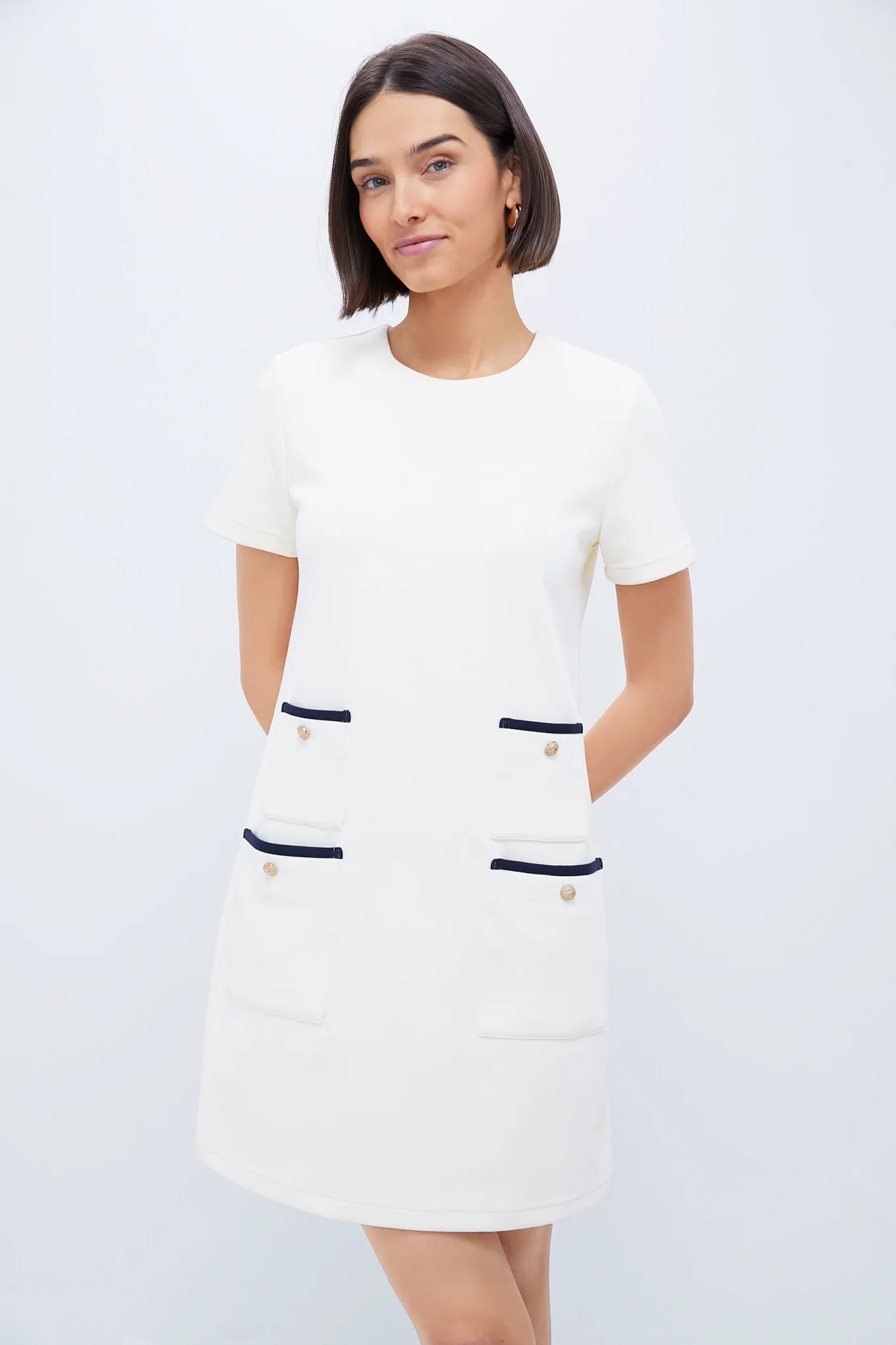 Navy Short Sleeve Francoise Dress | Tuckernuck (US)