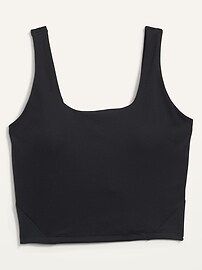 PowerSoft Cropped Ribbed Shelf-Bra Tank Top for Women | Old Navy (US)