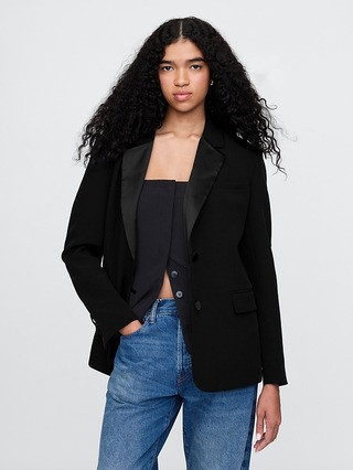 BiStretch Satin-Trim Blazer | Gap (US)