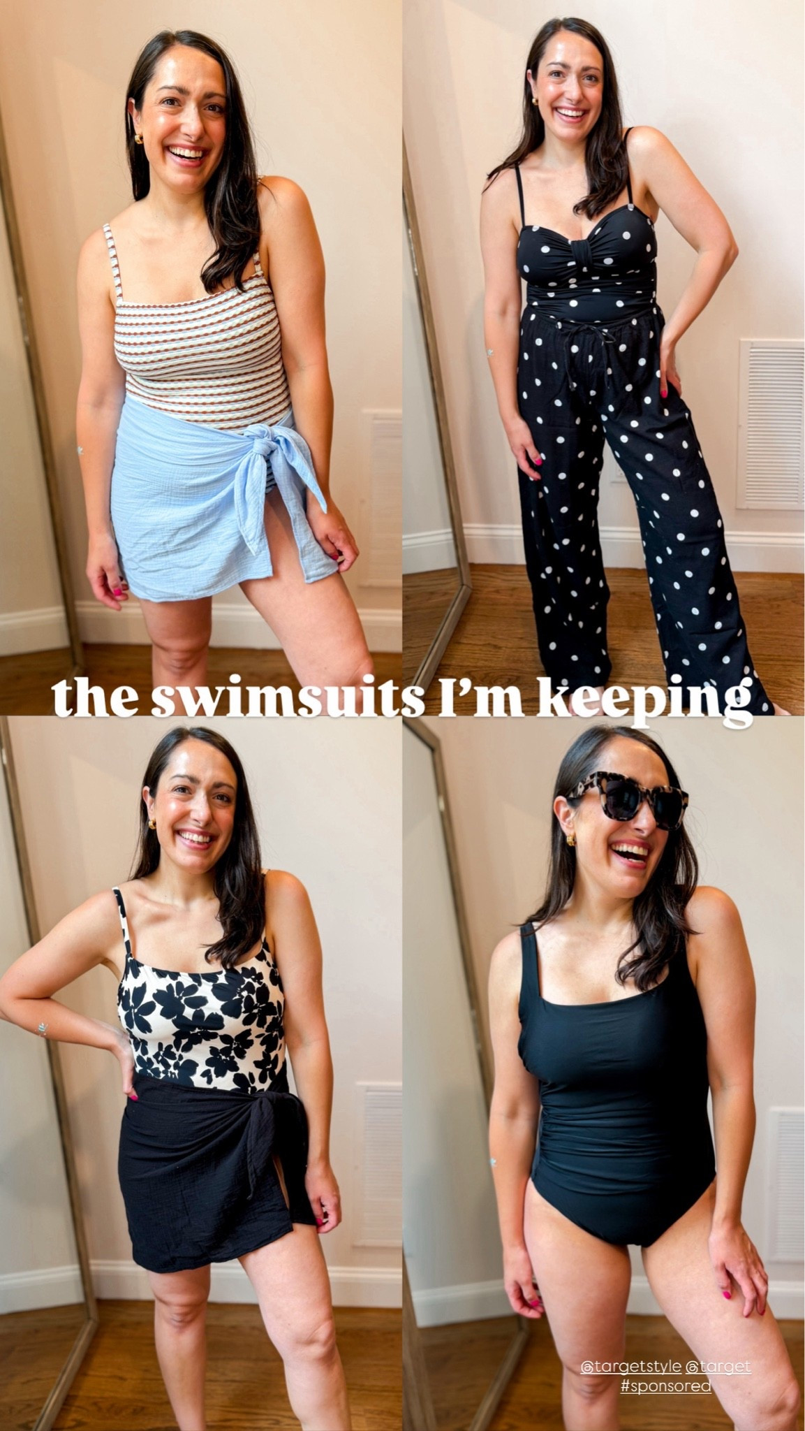 Target swimsuits 30% off
Size medium in everything

#LTKSwim #LTKSaleAlert
