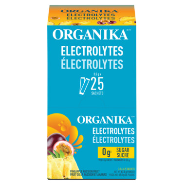 Organika Electrolytes Classic Pineapple Passionfruit Box | Well.ca
