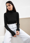 Click for more info about Fitted Rib Knit Turtleneck