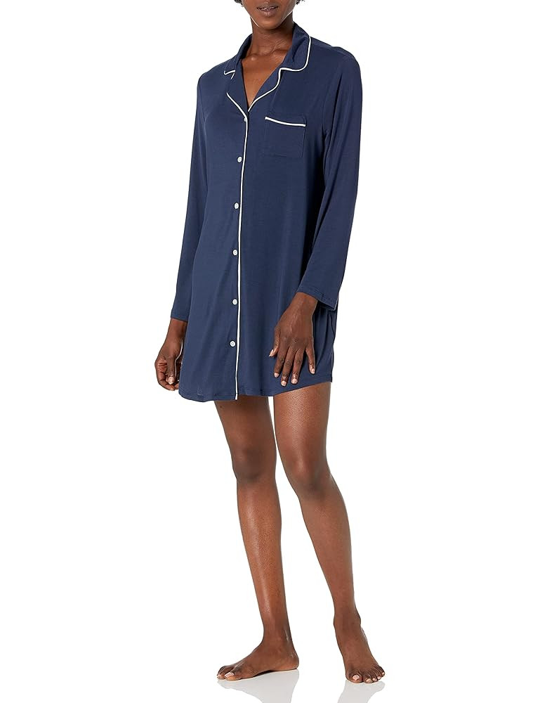 Amazon Essentials Women's Piped Nightshirt (Available in Plus Size) | Amazon (US)