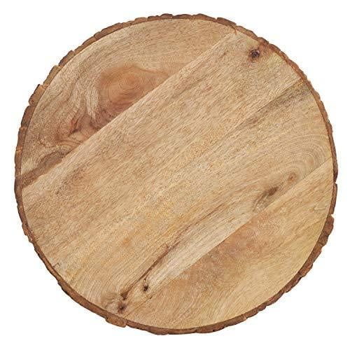 Fennco Styles Bark Edge Wood Grain Decorative Charger Plates 14" Round, Set of 4 â€“ Natural... | Walmart (US)