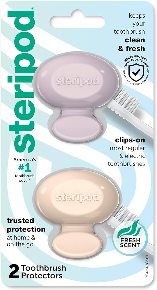 Steripod Clip-On Toothbrush Protector, Keeps Toothbrush Fresh and Clean, Fits Most Manual and Ele... | Amazon (US)