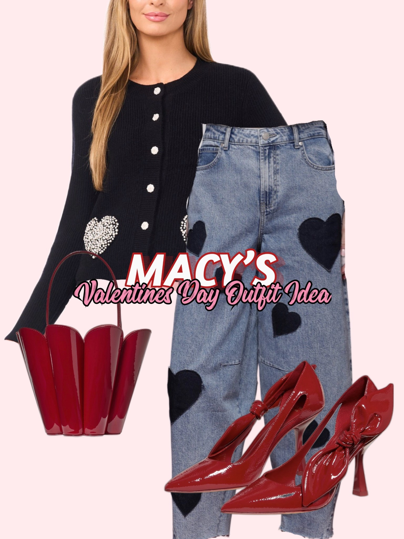 Valentine’s Day outfit ideas from MACYS. 

Perfect for a lowkey, casual date night or Galentine’s outing. To make it even more casual, switch the heels for some sneakers. 

#LTKU #LTKootd #LTKValentine