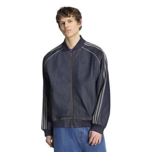 adidas Mens Originals SST Adicolor Denim Track Top - White/Indigo Size S | Foot Locker (US)
