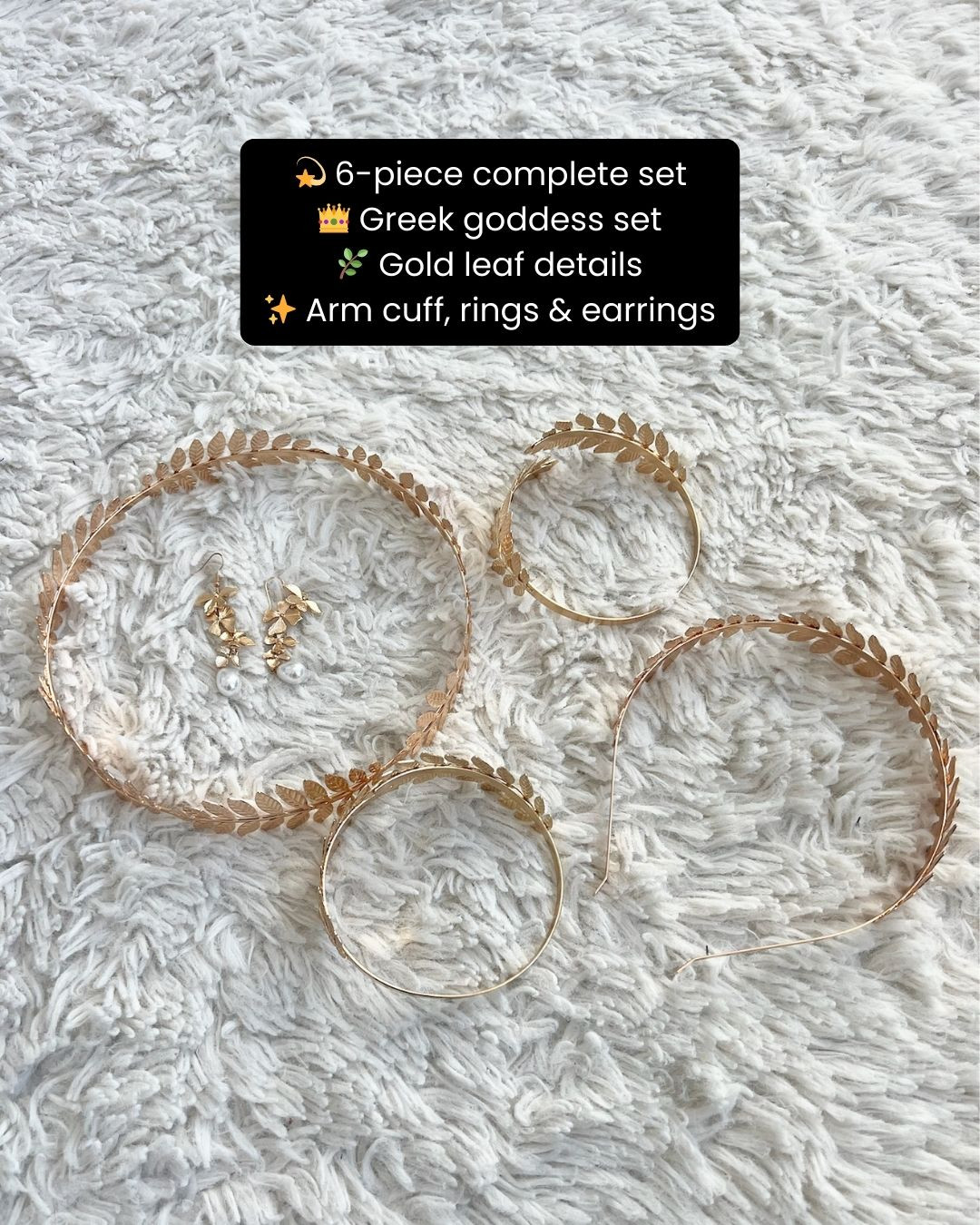 Elevate your look with a timeless, goddess-inspired touch ✨💖 with this Greek goddess accessories set! Featuring elegant, gold-toned details, it instantly adds that ethereal, regal vibe to any outfit 🌿👑. Perfect for special events, photoshoots, or dress-up moments when you want to stand out effortlessly 👀✨. Trust me, this is the kind of set that makes you feel like a true goddess 💕

#accessories #greekgoddess #goldjewelry #fashionaccessories #styleinspo #outfitinspo #statementpieces #fashionfinds #glamlook #elegantstyle #fashionmusthave #outfitideas #stylishlooks #jewelryinspo #lifestyleupgrade #fashionstyle #ltkfashion #ltkfinds #glowup #dressup #aestheticstyle #fashionlover #lookgoodfeelgood #musthave 

 