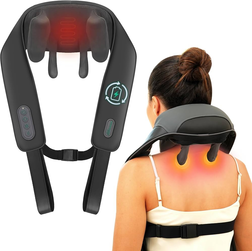 Snailax Cordless Neck Shoulder Massager with Soothing Heat, Upgarded 4D Deep Tissue Kneading, Shi... | Amazon (US)