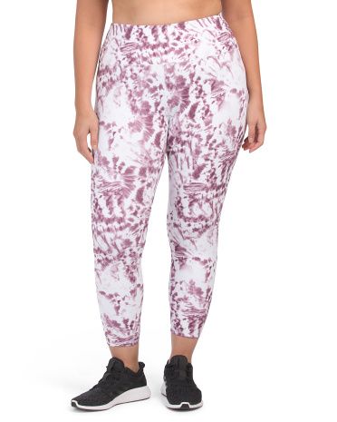 Plus Peached Tie Dye Ankle Leggings | TJ Maxx